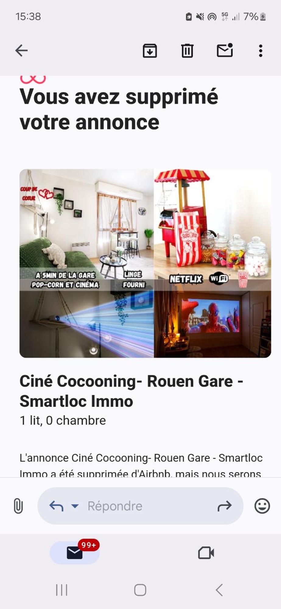 Ferienwohnung Le Petit Cine - Rouen Gare - Smartloc Immo Exterior foto